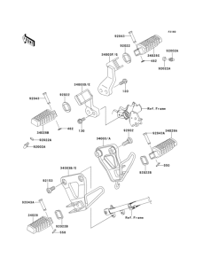 KL650 Подножки
