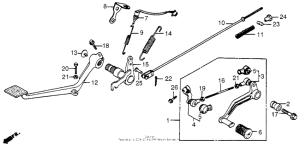 CB650SC Gearshift pedal + brake pedal