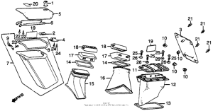 GL650I Gl650i fairing pocket + air duct