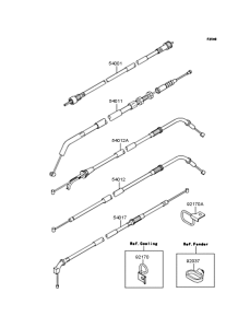 ZX250 Тросы управления