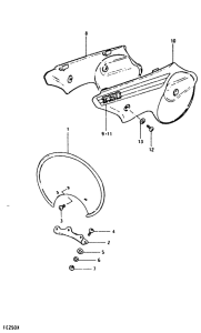 PE250 Обтекатель задний