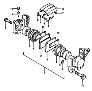 GS550 Задний суппортs