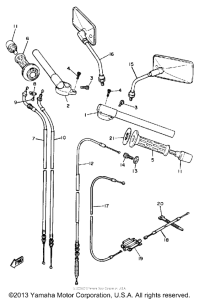 SRX600S Руль -тросы