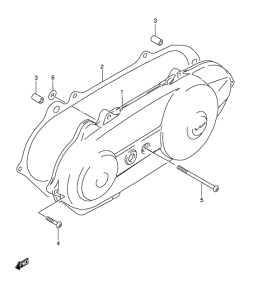 AE50 Crankcase lh cover