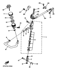 TT250R Задний торм цилиндр