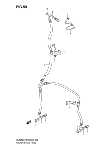DL1000 Передние тормозные трубки