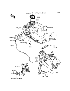 KLE650 Топливный бак