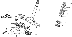 VF500F Steering stem + horn