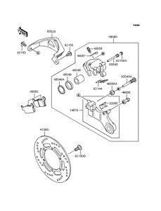 KLX250 Задний тормоз