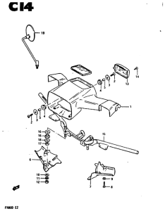 FR80 Headlamp housing - handlebar