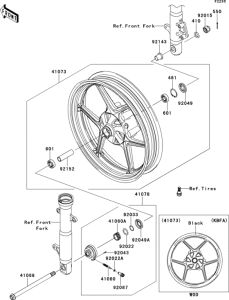 EX250 Переднее колесо