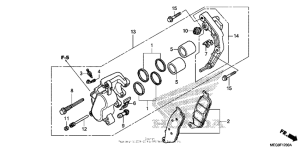 VT750C2B Front brake caliper (1)