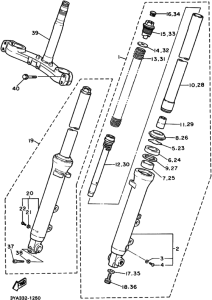 FJ1200 FJ1200B Вилка передней оси