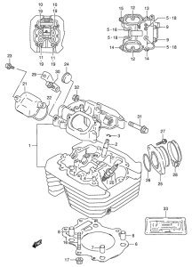 DR350 Головка цилиндров