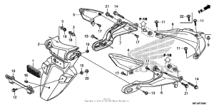 CBR600RR (ABS) Задний бампер