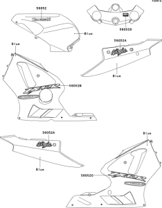ZX1200 Decals(blue)(b4h)