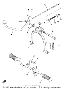 LB80_3D - 1977 Stand - footrest - brake pedal