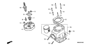 NSR125R Cylinder / cylinder head