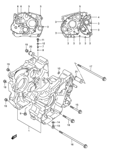 DR800 Картер двигателя
