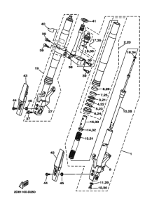 XV1700PC XV17PC XV17PCT Вилка передней оси