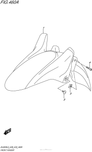 DL650 (ABS) Переднее крыло