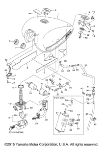 XVS950CR Топливный бак