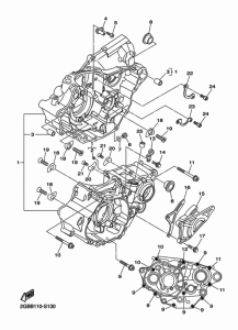 WR250F Картер двигателя