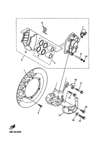 WR400F Передний суппорт