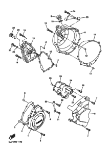 FZS1000 Crankcase cover ass`y  (v