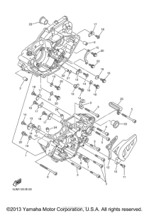 WR250F Картер двигателя