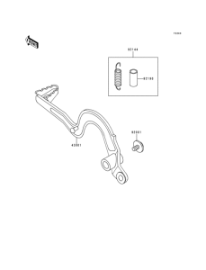 KDX125 Педаль тормоза