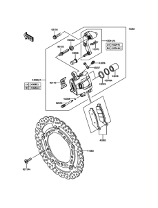 EX650 Передний тормоз