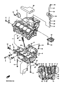 YZF-R6 Картер двигателя
