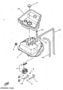 YW100 Топливный бак