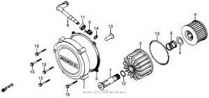 CX650 Clutch cover + oil filter