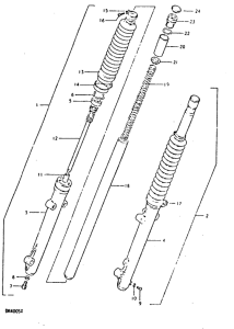 DR400 Вилка передней оси