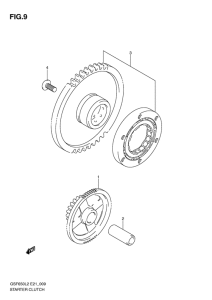 GSF650 (ABS) Муфта стартера