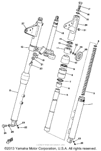 RD125B Передняя вилка