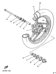 TZR80 Переднее колесо