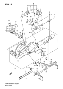 VZR1800 Muffler comp