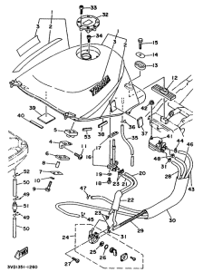 TDM850 Топливный бак