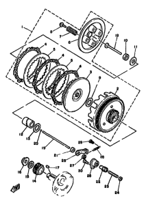 YZ50H Сцепление