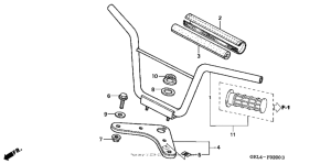 XR50R Handlebar + top bridge