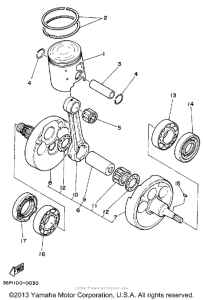 WR250Z Коленвал,поршни