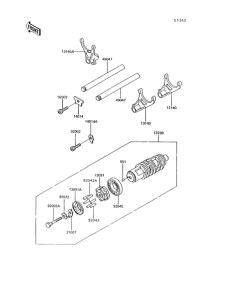 ZG1200 Валы и вилки переключения передач