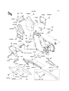 VN800 Рама ,крепежные детали