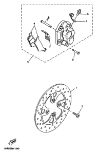 YP150D Vorderrad bremssattel