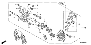 GL1800 (ABS) R. front brake caliper