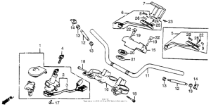 VT500F Vt500ft handlebar