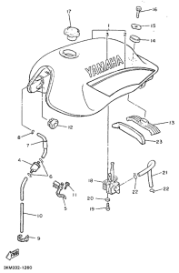 XJ600H (53KW) Топливный бак
